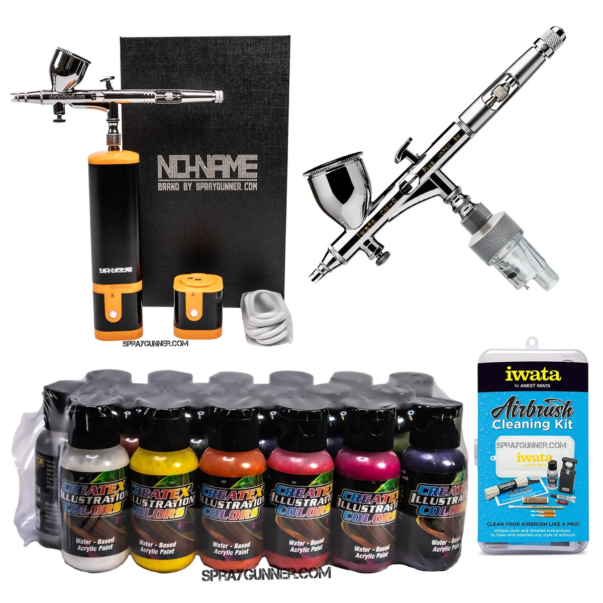 Cordless airbrush battery powered compressor with airbrush kit with Options