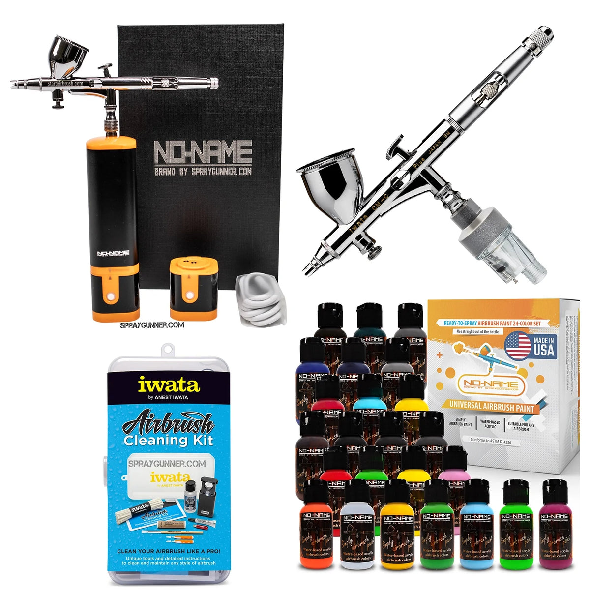 Cordless airbrush battery powered compressor with airbrush kit with Options
