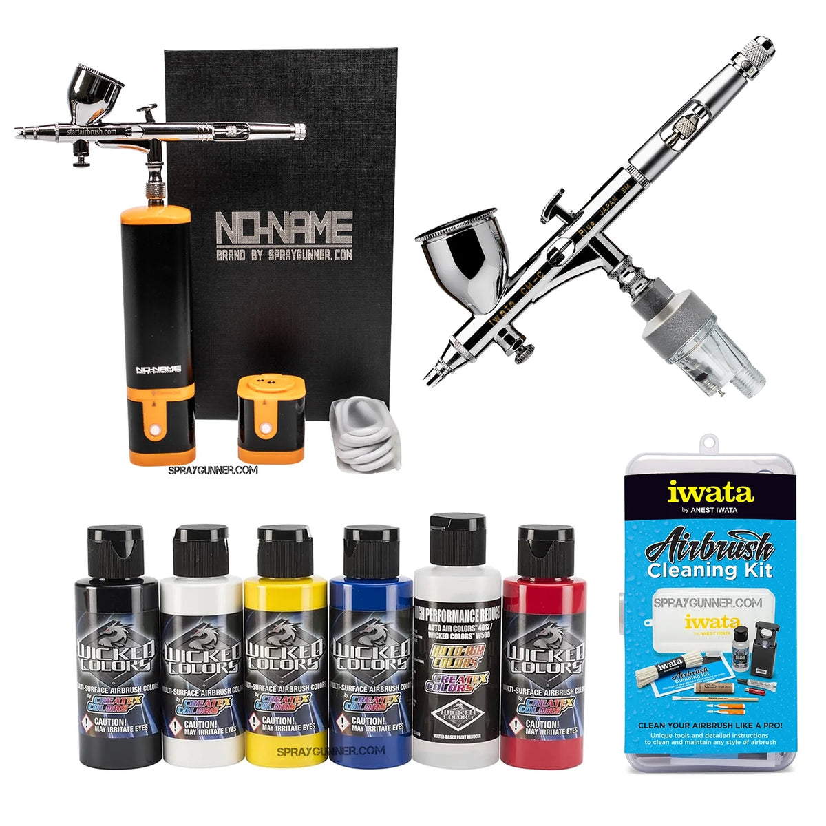Cordless airbrush battery powered compressor with airbrush kit with Options