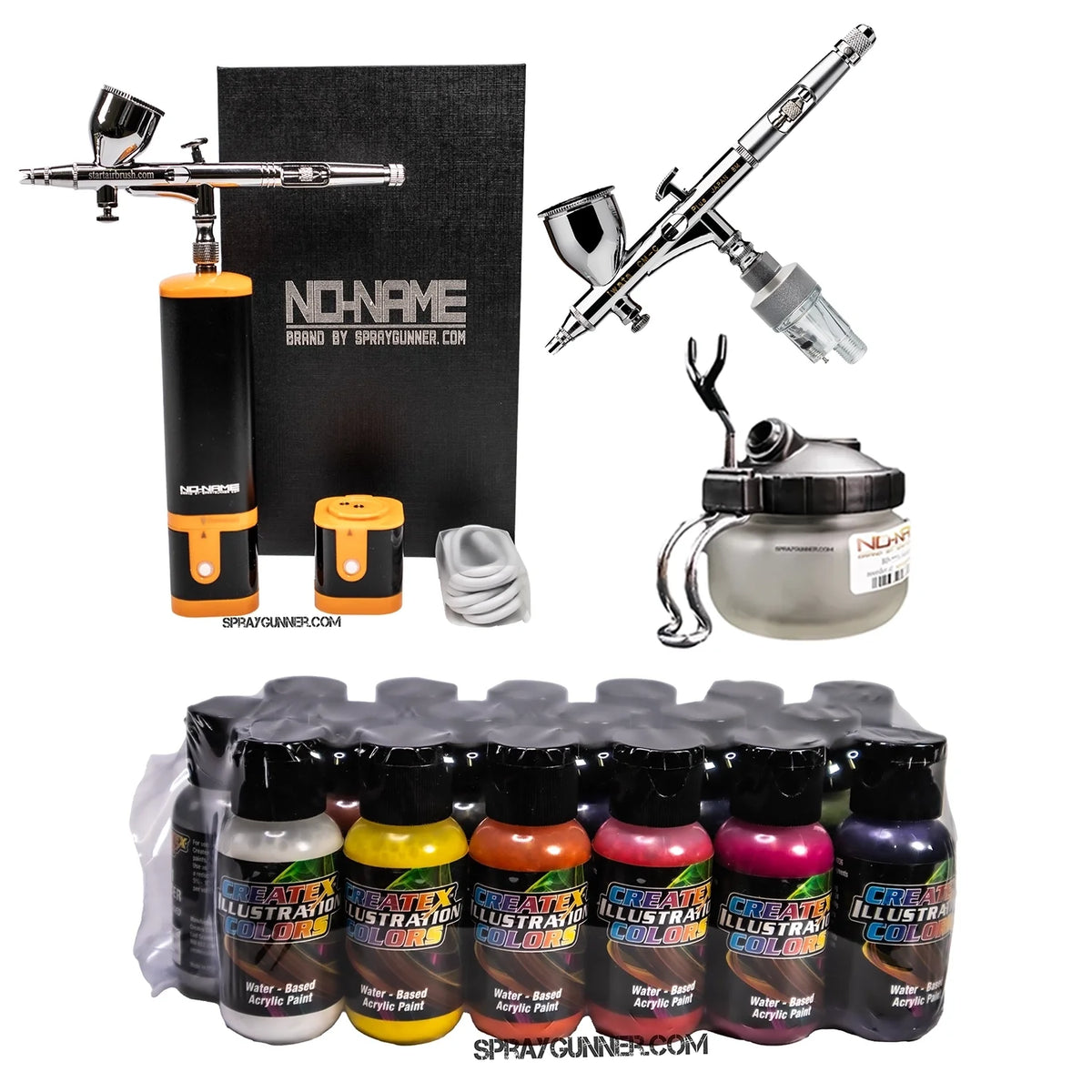 Cordless airbrush battery powered compressor with airbrush kit with Options
