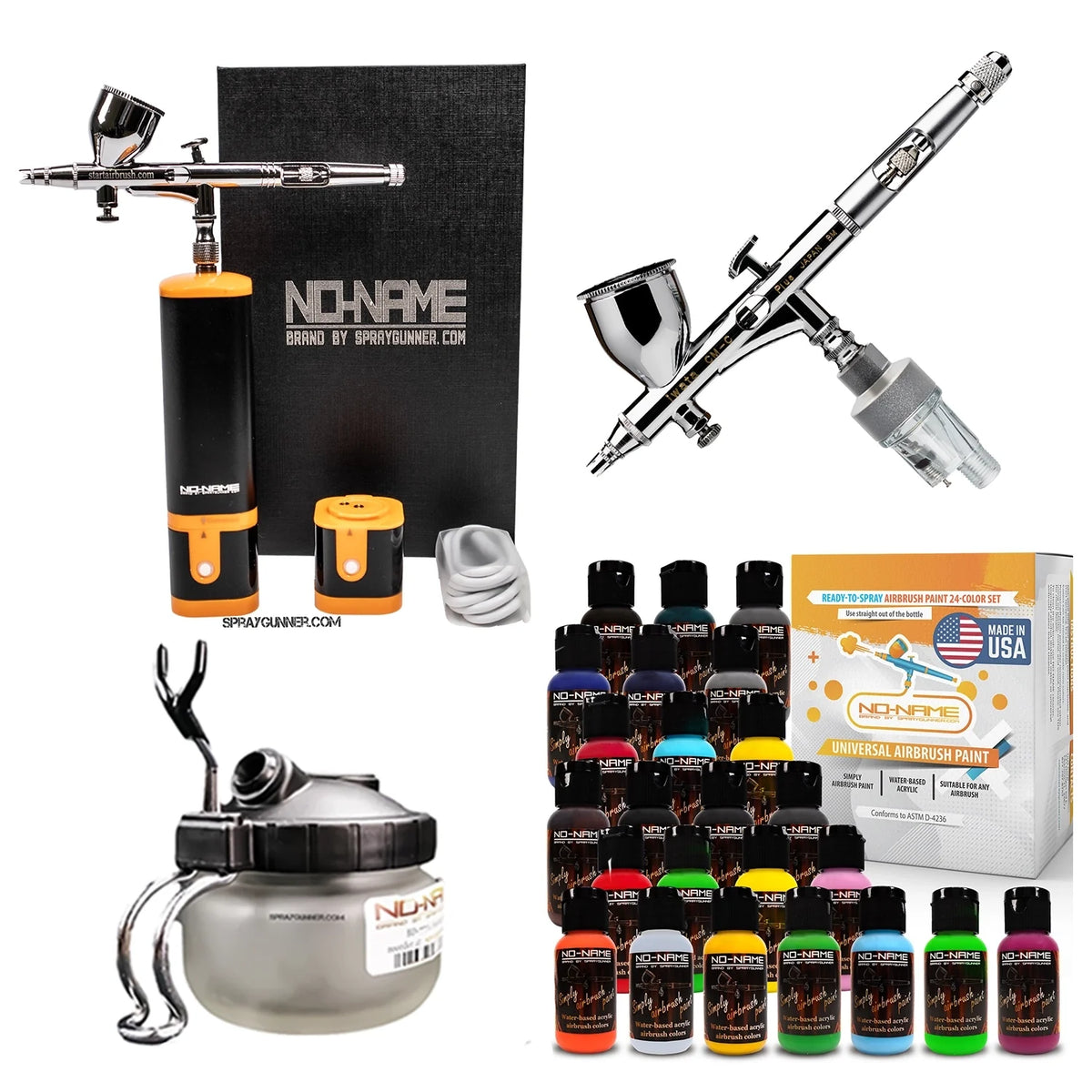 Cordless airbrush battery powered compressor with airbrush kit with Options