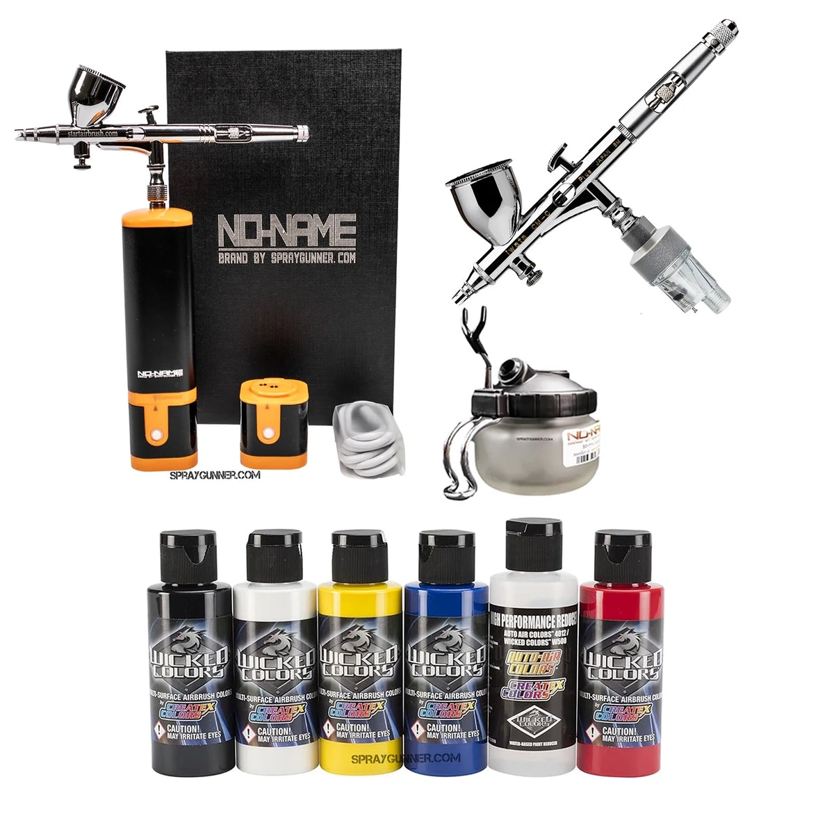 Cordless airbrush battery powered compressor with airbrush kit with Options
