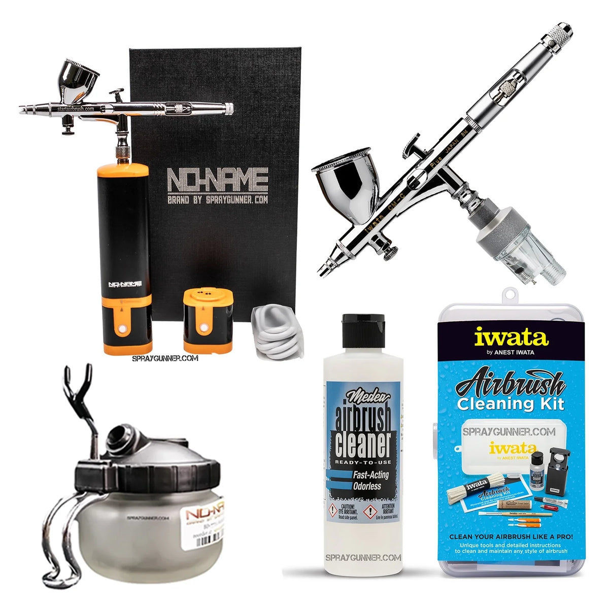 Cordless airbrush battery powered compressor with airbrush kit with Options