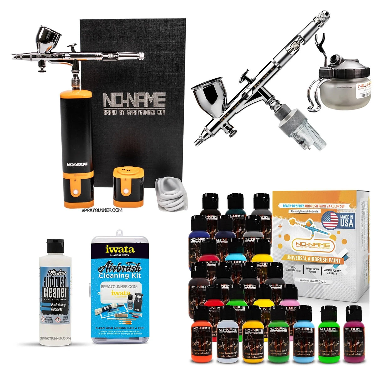 Cordless airbrush battery powered compressor with airbrush kit with Options