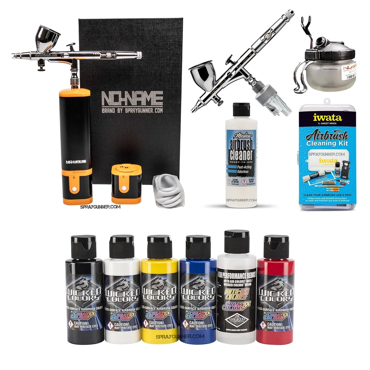 Cordless airbrush battery powered compressor with airbrush kit with Options