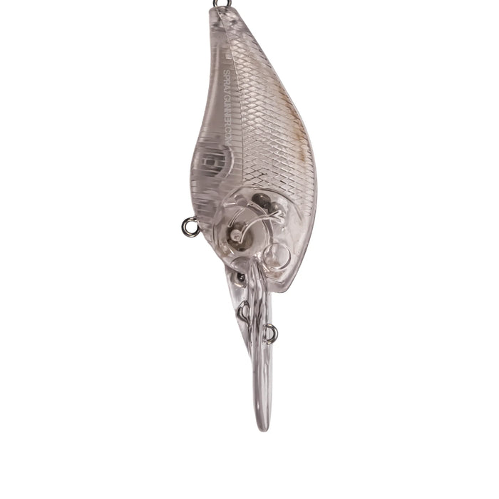 Crank Bait Clear Unpainted Plastic Fishing Lure Long Tail (scale pattern)