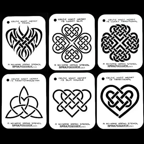 Celtic Heart Stencil for airbrushing by NO-NAME Brand - (Large)