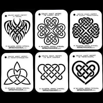 Celtic Heart Stencil for airbrushing by NO-NAME Brand - (Large)