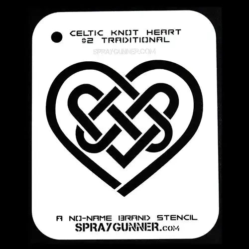 Celtic Heart Stencil for airbrushing by NO-NAME Brand - (Large)
