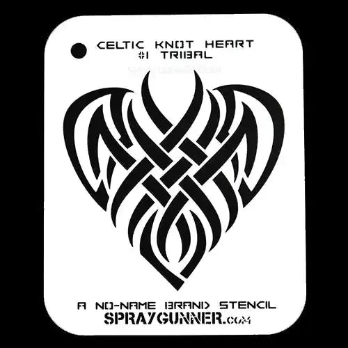 Celtic Heart Stencil for airbrushing by NO-NAME Brand - (Large)