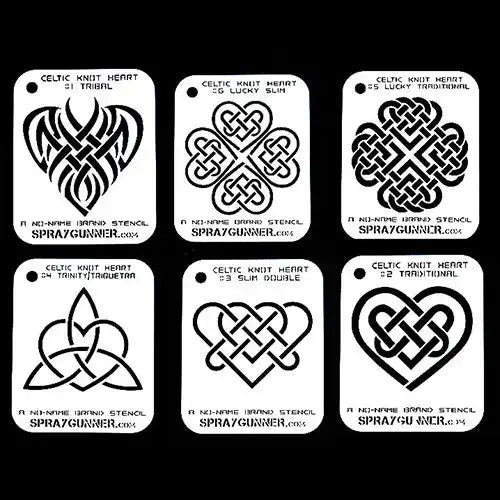 NO-NAME Brand Celtic Heart Stencils (Medium) NO-NAME brand