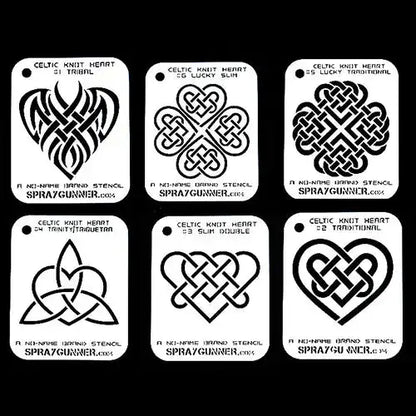 Celtic Heart Stencil for airbrushing by NO-NAME Brand - (Medium)