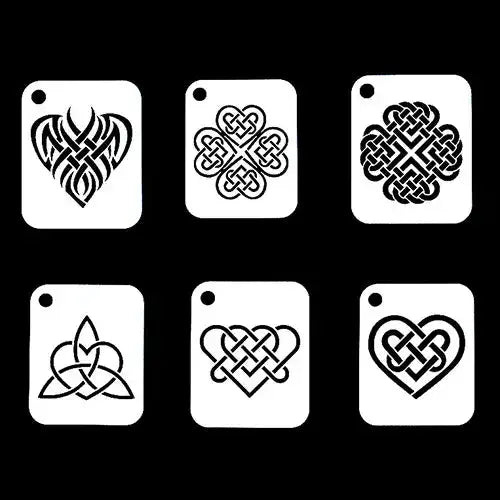 Celtic Heart Stencil for airbrushing by NO-NAME Brand - (Small)