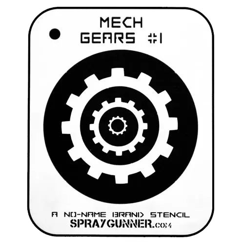 Mech Gears #1 Stencil for airbrushing by NO-NAME Brand