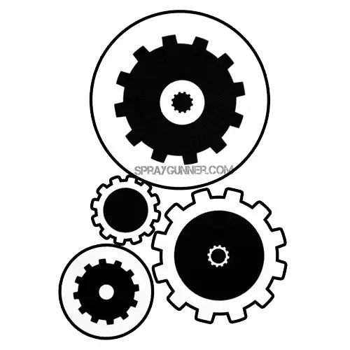 Mech Gears #1 Stencil for airbrushing by NO-NAME Brand