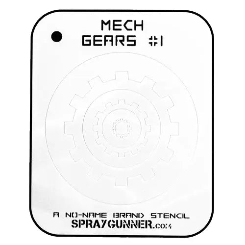 Mech Gears #1 Stencil for airbrushing by NO-NAME Brand