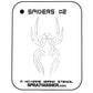 Spider #2 Stencil for airbrushing by NO-NAME Brand