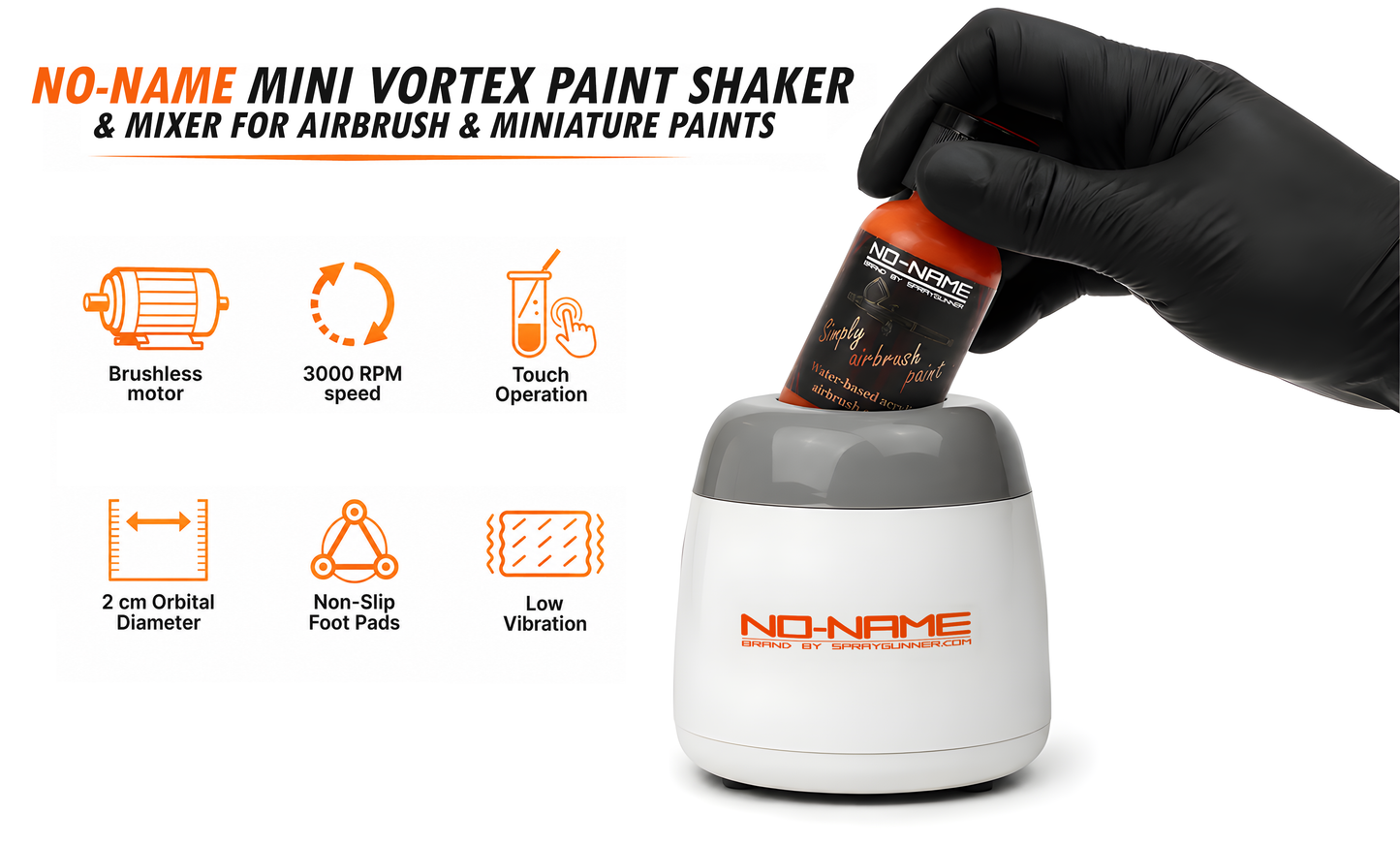 NO-NAME Mini Vortex Paint Shaker & Mixer for Airbrush & Miniature Paints