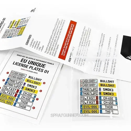 1/24 Unique License plates vol.01 (EU form)