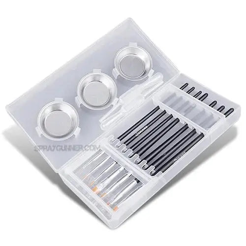 Paint brush Kit (7 brushes + 3 Palette Wells) U-Star