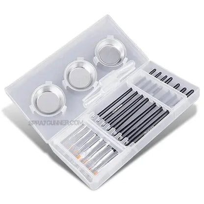 Paint brush Kit (7 brushes + 3 Palette Wells) U-Star