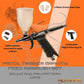 GX13 Pistol Trigger Gravity Feed Airbrush Set with Round and Fan Pattern Caps by NO-NAME Brand