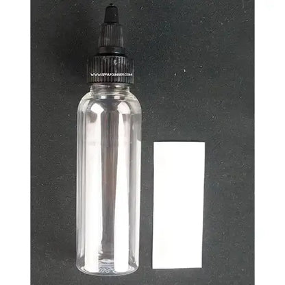 Plastic Bottle with Twist Cap and Storage Label 2oz