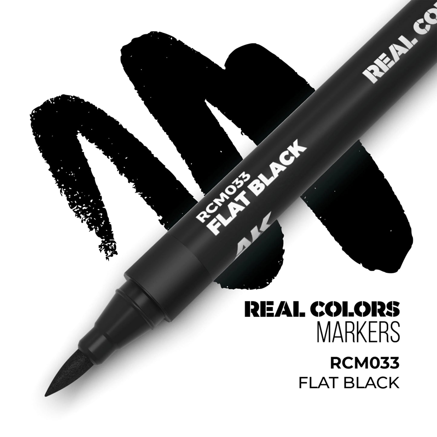 AK Interactive Real Colors Markers - Flat Black