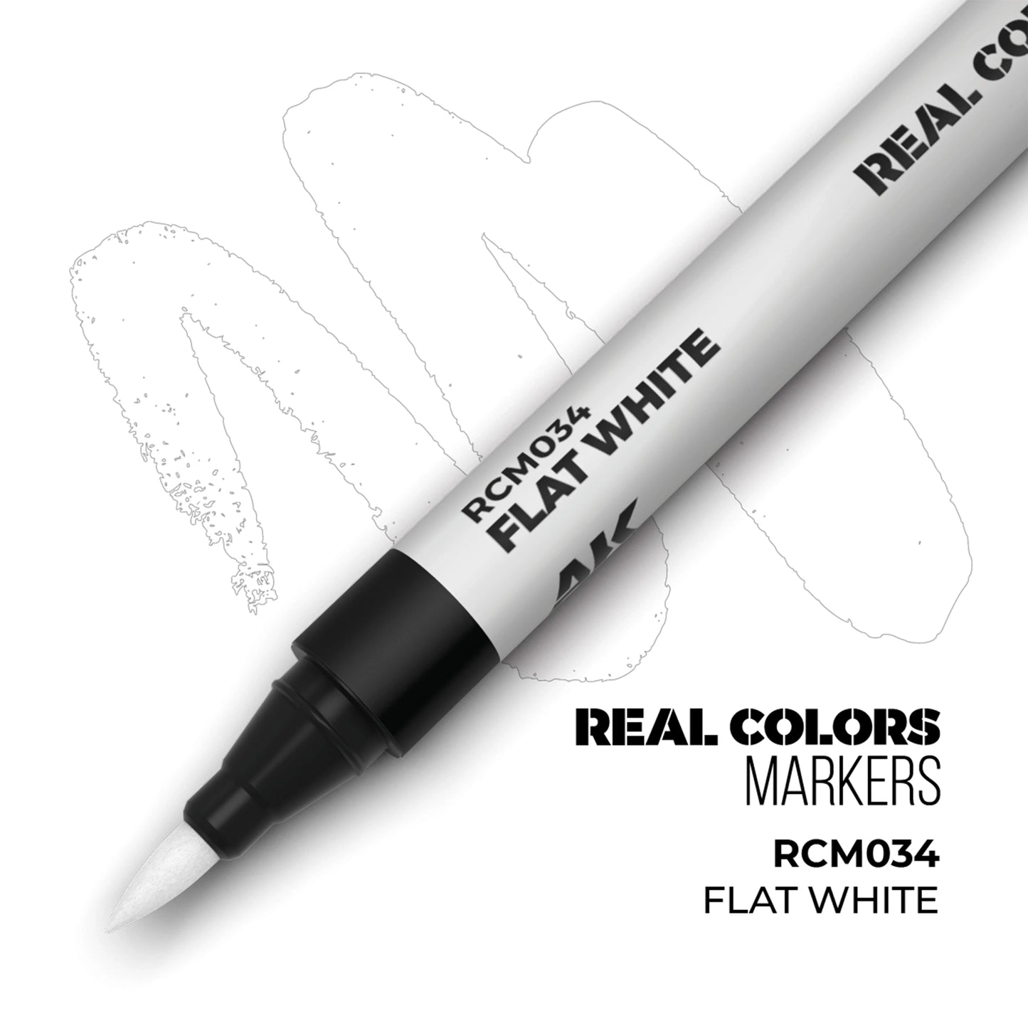 AK Interactive Real Colors Markers - Flat White