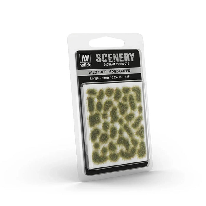Vallejo Scenery: Wild Tuft – Mixed Green (6mm)