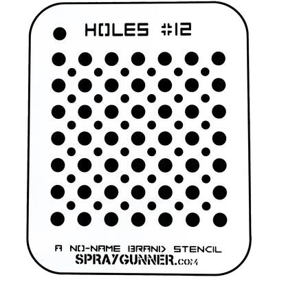 Holes #12 Stencil for airbrushing by NO-NAME Brand