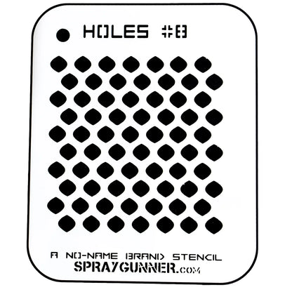 Holes #8 Stencil for airbrushing by NO-NAME Brand