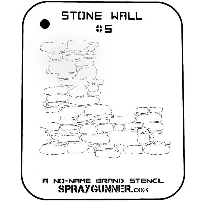 Stone Wall #5 Stencil for airbrushing by NO-NAME Brand