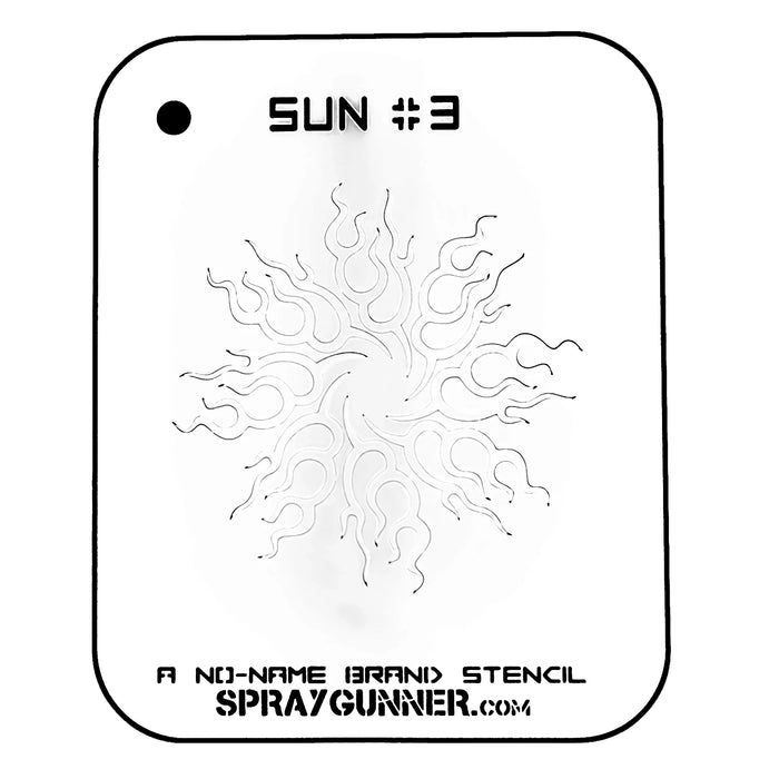 Sun #3 Stencil for airbrushing by NO-NAME Brand