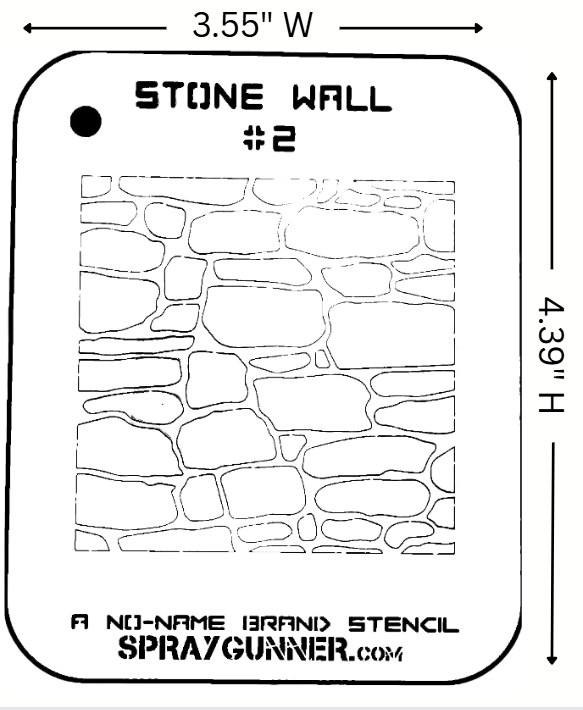 Stone Wall #2 Stencil for airbrushing by NO-NAME Brand