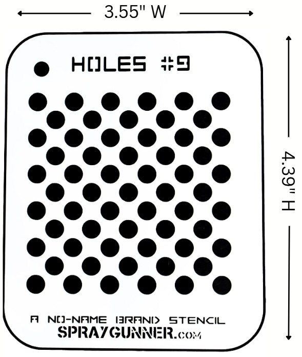 Holes #9 Stencil for airbrushing by NO-NAME Brand