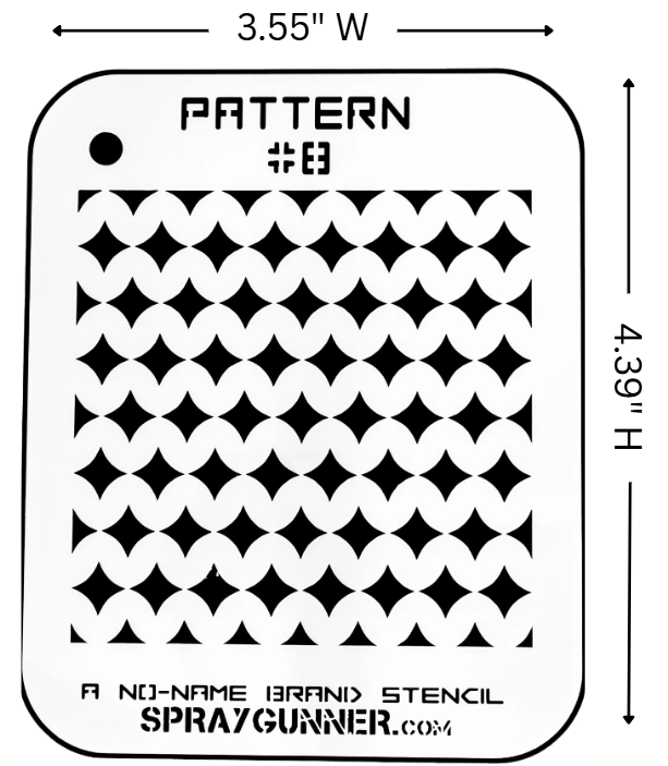 Pattern #8 Stencil for airbrushing by NO-NAME Brand