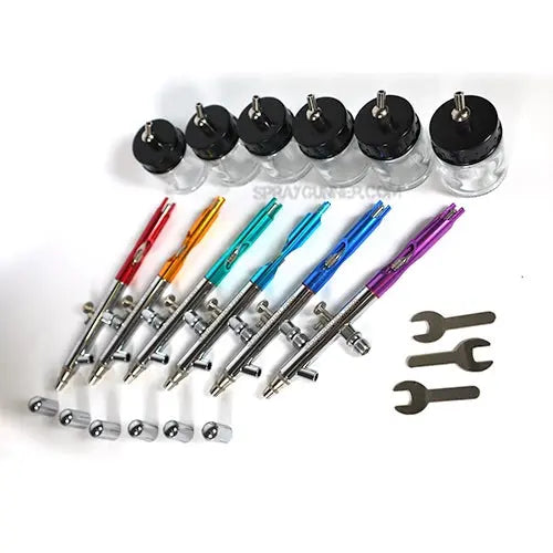 Siphon-Feed Airbrush kit (set of 6) by NO-NAME Brand