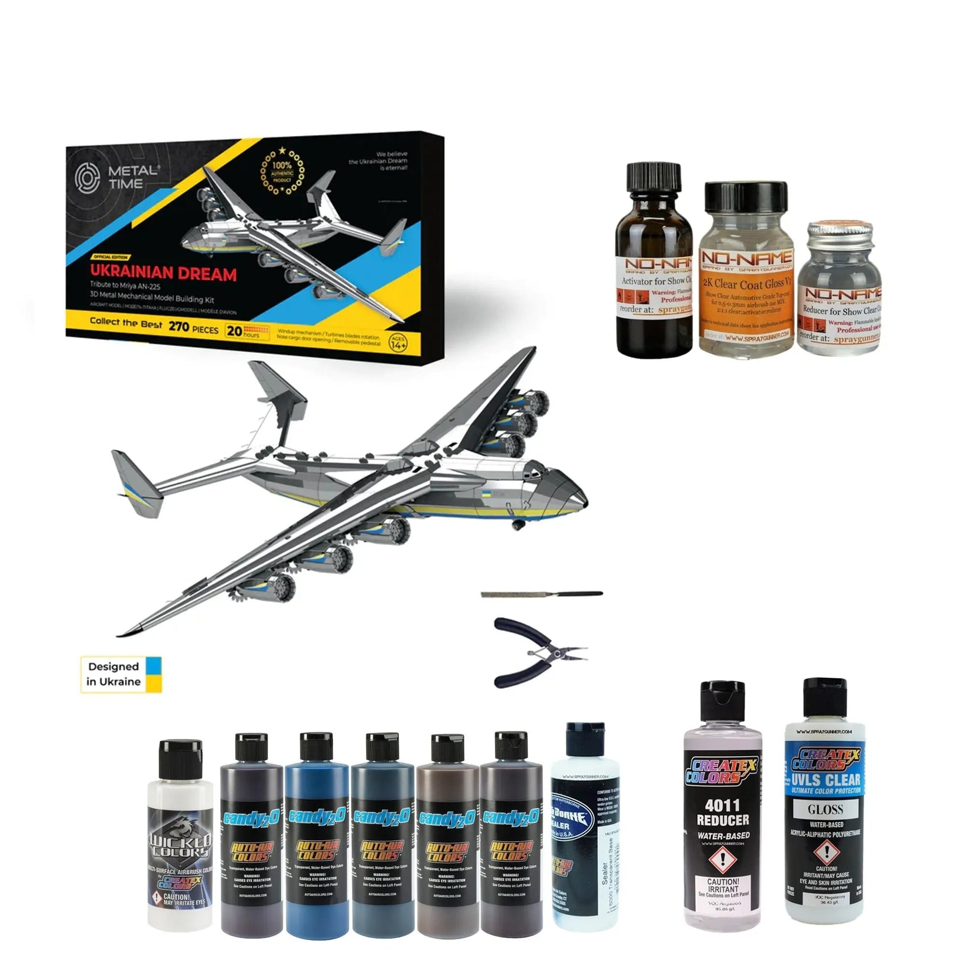 Ukranian Dream Official Cargo Aircraft Metal Model Metal Time Workshop