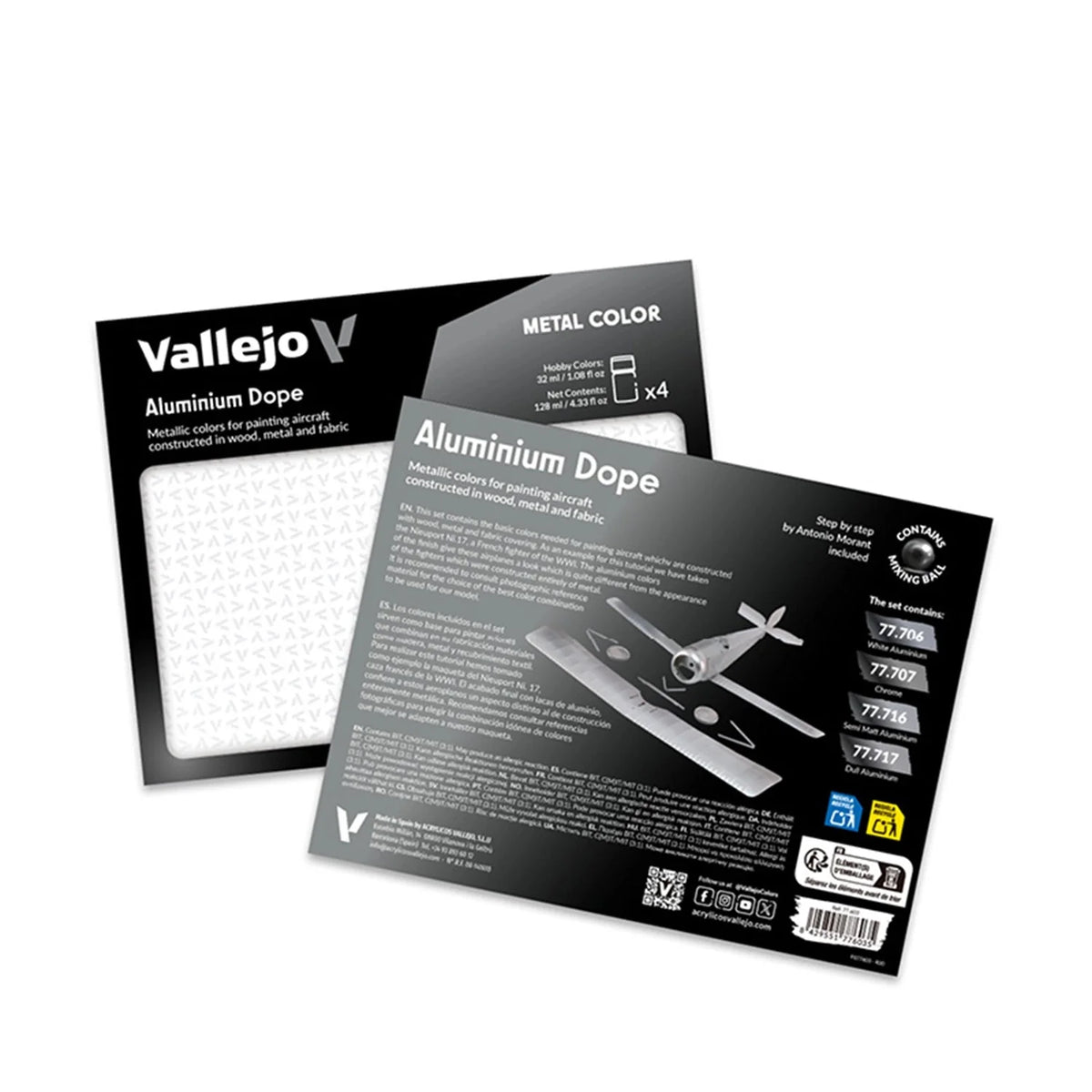 Vallejo Metal Color Aluminium Dope Set