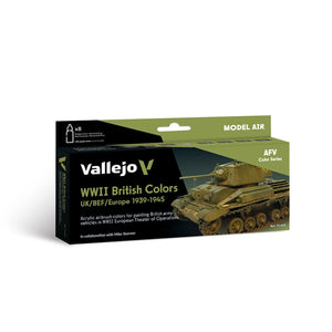 Vallejo Model Air Set: WWII British Colors UK/BEF/Europe 1939-1945