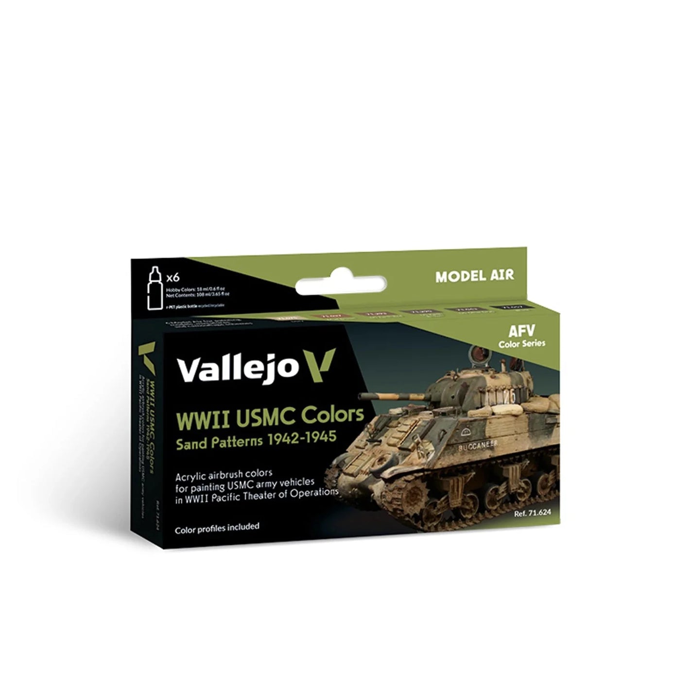 Vallejo Model Air Set: WWII USMC Colors Sand Patterns 1942-1945