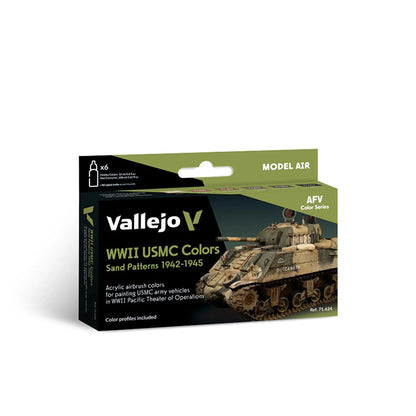 Vallejo Model Air Set: WWII USMC Colors Sand Patterns 1942-1945