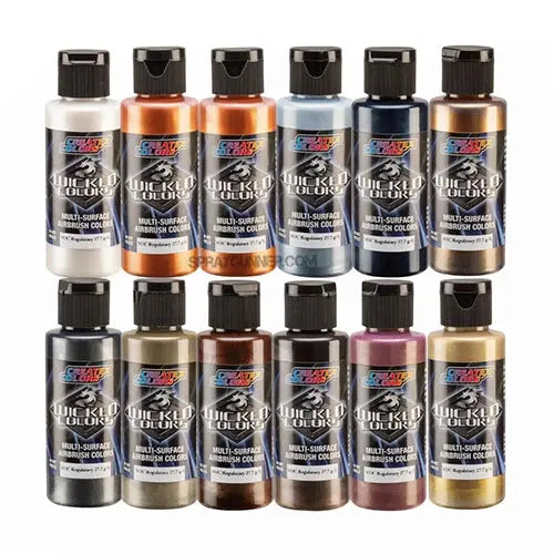 W133-02 Createx Wicked Colors Metallic Galaxy Set 12 x 60ml Createx