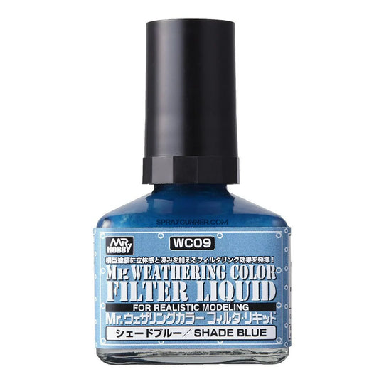 GSI Creos Mr.Weathering Color Model Paint: Filter Liquid Shade Blue