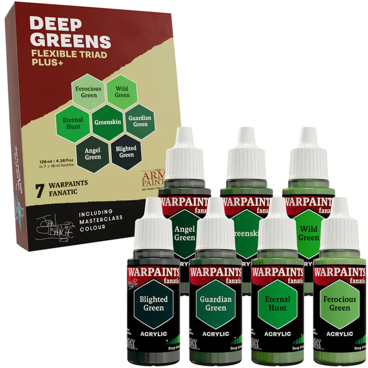 THE ARMY PAINTER: Warpaints Fanatic Flexible Triad PLUS+: Deep Greens