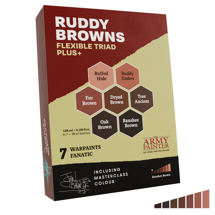 THE ARMY PAINTER: Warpaints Fanatic Flexible Triad PLUS+: Ruddy Browns