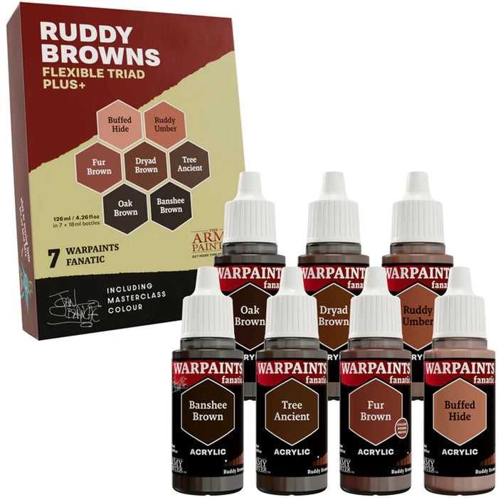 THE ARMY PAINTER: Warpaints Fanatic Flexible Triad PLUS+: Ruddy Browns
