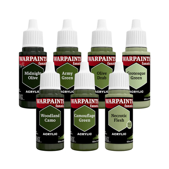 THE ARMY PAINTER: Warpaints Fanatic Flexible Triad PLUS+: Olive Greens