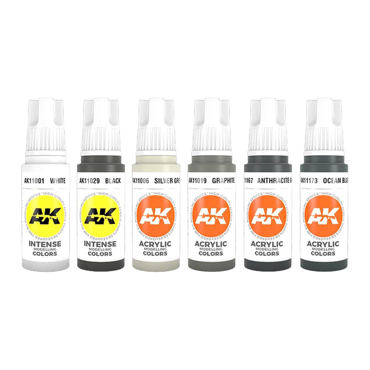 AK Interactive NMM (Non Metallic Metal) Steel Set (x6)